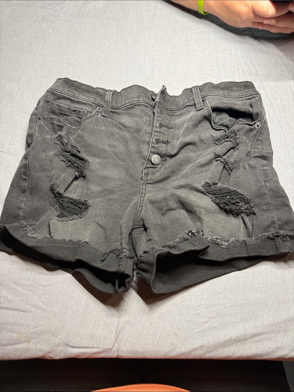Mudd Black Distressed Denim Cutoff Shorts